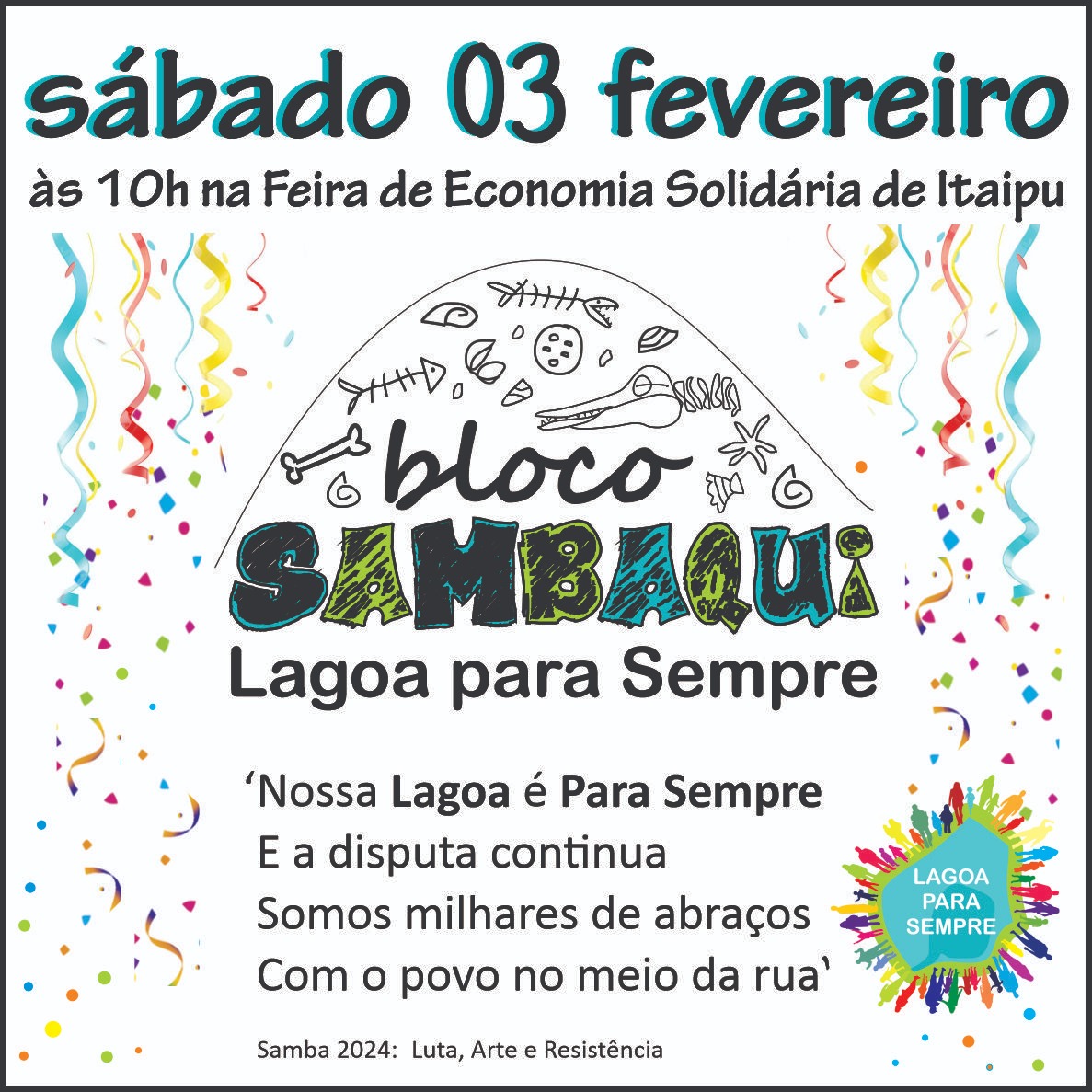 Bloco Sambaqui esquenta o carnaval com enredo ativista